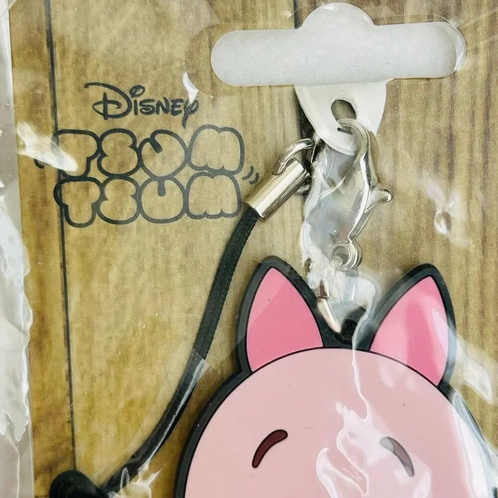Official Disney Tsum Tsum Winnie the Pooh & Piglet Rubber Charm Strap Import NIP